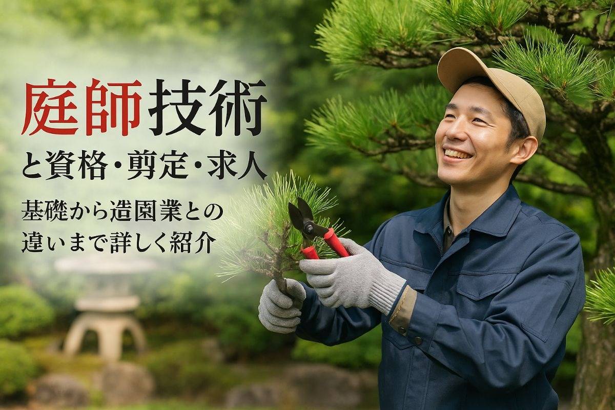 庭師技術の基礎から資格取得・剪定・求人まで徹底解説！造園業との違いや働き方もわかる
