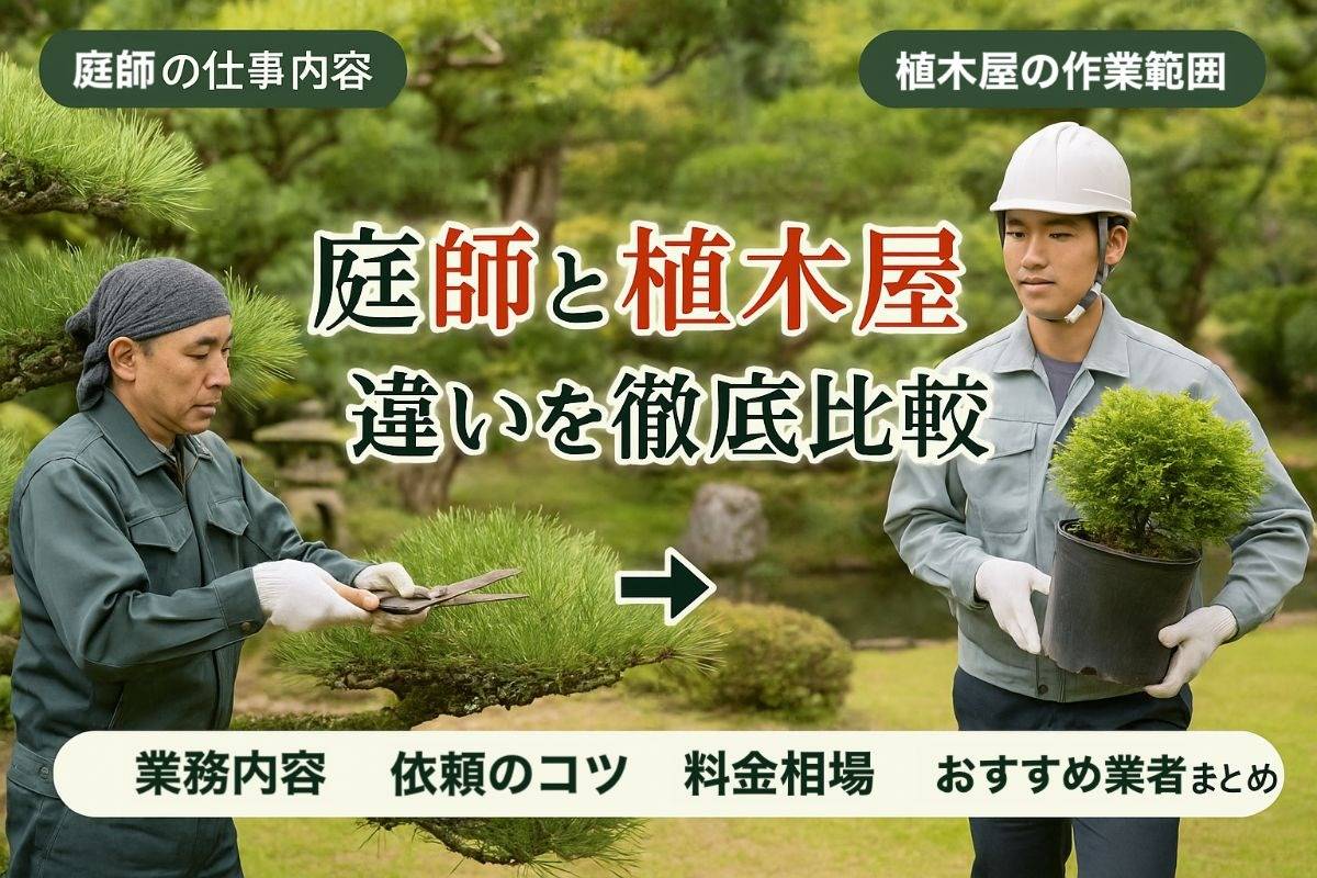 庭師と植木屋の違いを徹底比較｜業務内容や依頼先の選び方・料金相場・おすすめ業者紹介